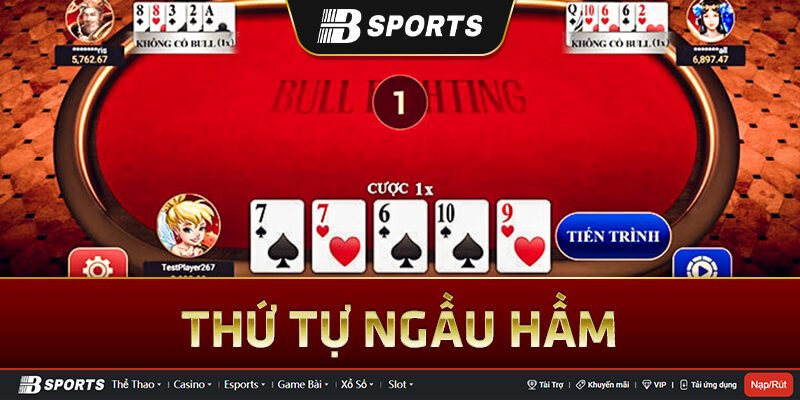 Thứ tự các tụ trong bài Ngầu Hầm