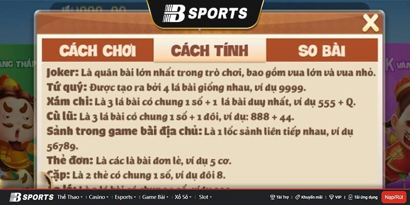 Luật chơi game bài địa chủ Luật chơi game bài địa chủ