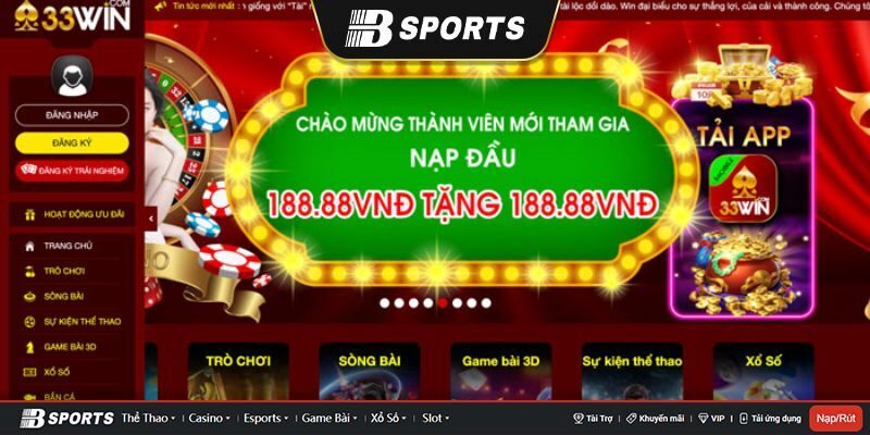 Sân chơi 33win thu hút tân thủ với khuyến mãi tiền thưởng quá lớn Sân chơi 33win thu hút tân thủ với khuyến mãi tiền thưởng quá lớn
