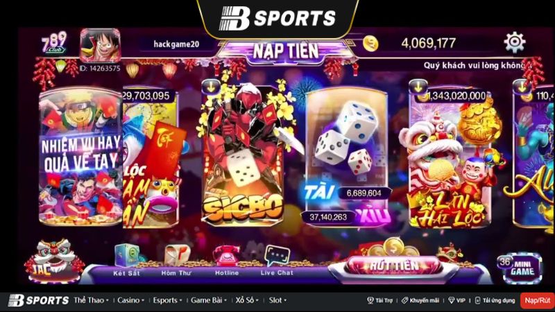 Một số kho game đa dạng và hấp dẫn tại 789 Club Một số kho game đa dạng và hấp dẫn tại 789 Club