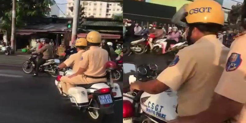 CSGT An Sương có hành vi thiếu chuyên nghiệp CSGT An Sương có hành vi thiếu chuyên nghiệp