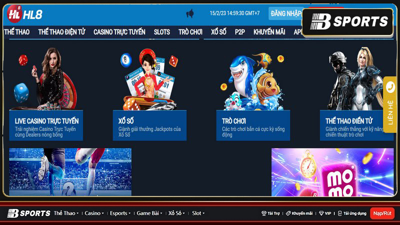 Trò chơi tại nhà cái Hl8 cực kỳ đa dạng