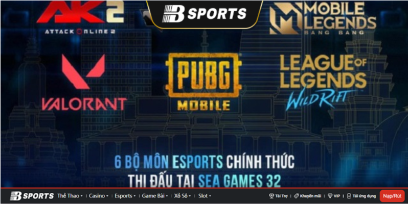 6 bộ môn Esports chính thức thi đấu tại Sea Game 32