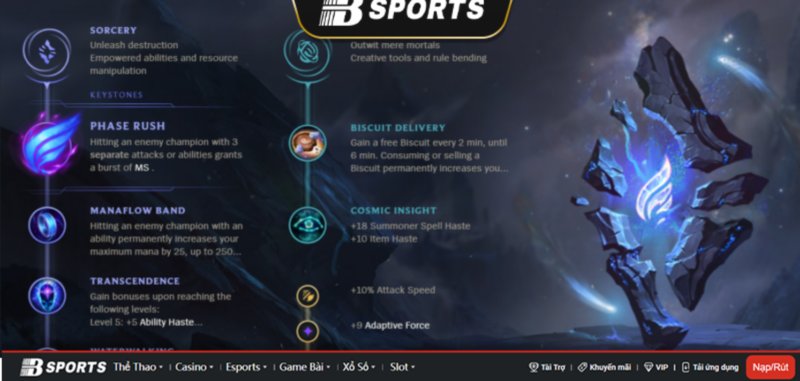 Bảng bổ trợ Ryze Bảng bổ trợ Ryze