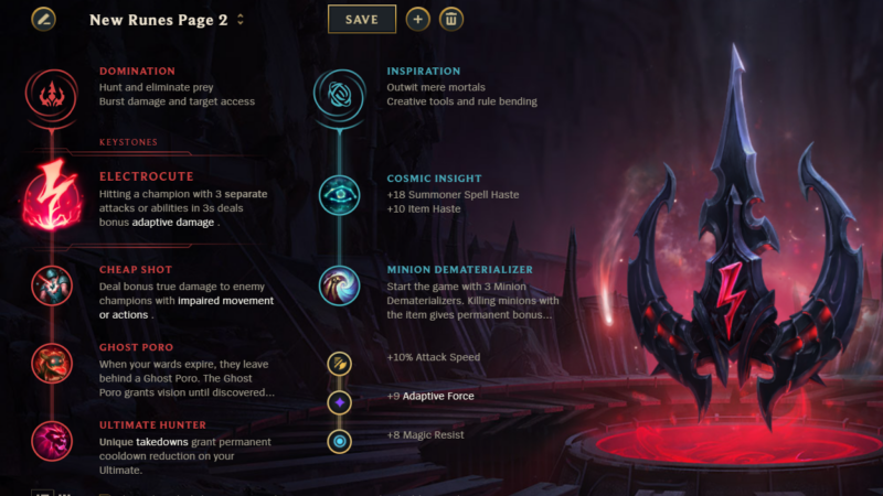 Bảng bổ trợ của Ahri Mid Bảng bổ trợ của Ahri Mid