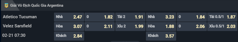 Soi kèo Tài Xỉu về cặp đối đầu Atletico Tucuman vs Velez Sarsfield Soi kèo Tài Xỉu về cặp đối đầu Atletico Tucuman vs Velez Sarsfield