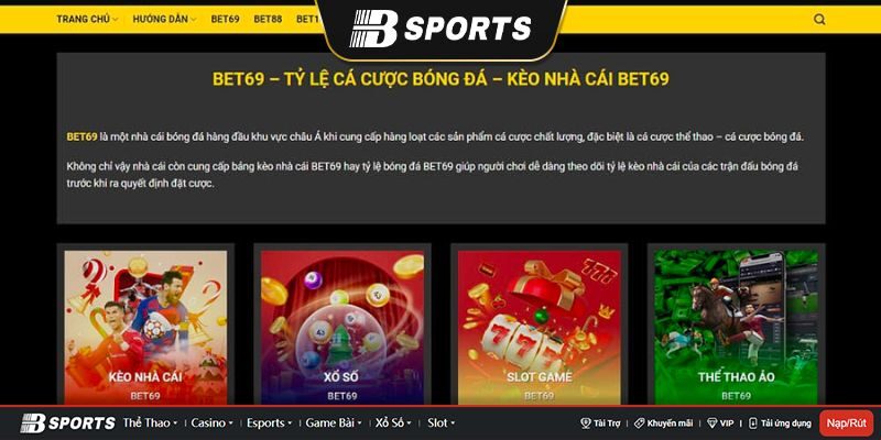 Thông tin chung về kèo nhà cái Bet69 Thông tin chung về kèo nhà cái Bet69