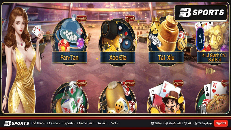 Hệ thống game online cực chất tại 123B