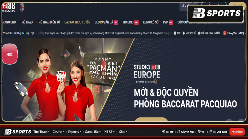 Casino trực tuyến M88 còn đầu tư mạnh mẽ vào hệ thống game cá cược