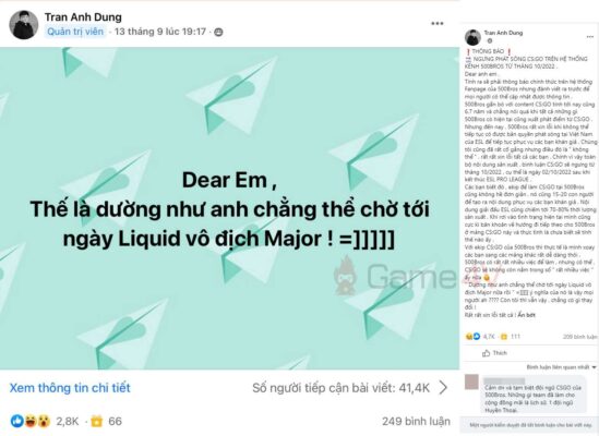 Thông báo chính thức từ Panpage Thông báo chính thức từ Panpage