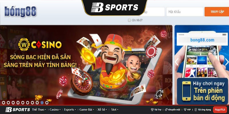 Giao diện website đẹp mắt Giao diện website kèo bóng88 đẹp mắt