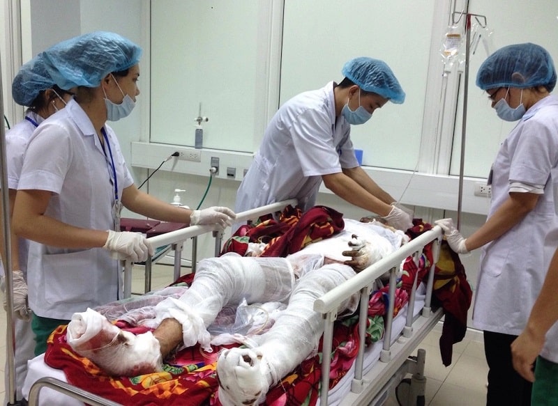 Nạn nhân bị thương tích tới 35% trên cơ thể
