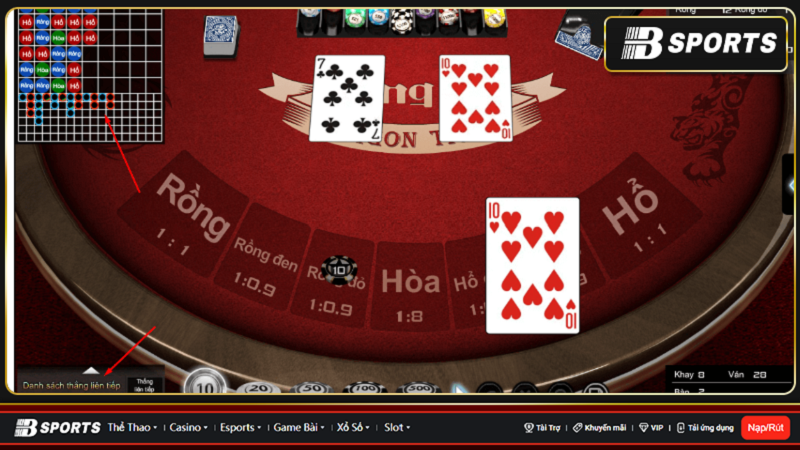 Tìm hiểu về luật chơi game rồng hổ cơ bản