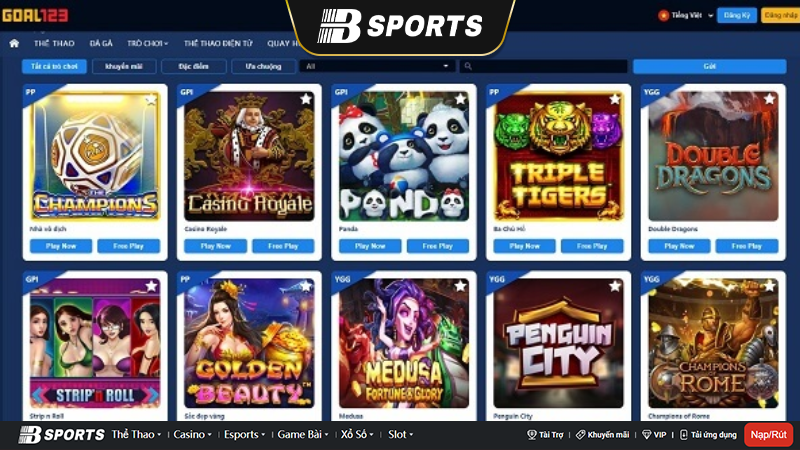 Nhà cái Goal123 có những tựa game nào? Nhà cái Goal123 có những tựa game nào?