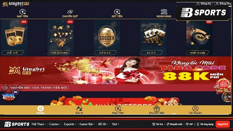 Đa dạng trò chơi tại Live casino kingbet86