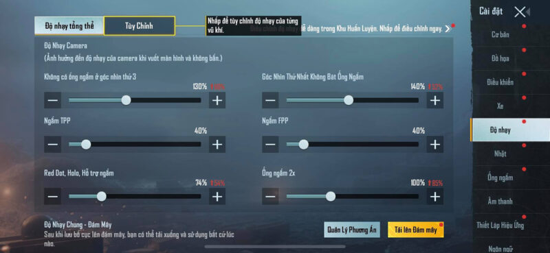 Cách setting tăng độ nhạy Pubg Mobile Cách setting tăng độ nhạy Pubg Mobile
