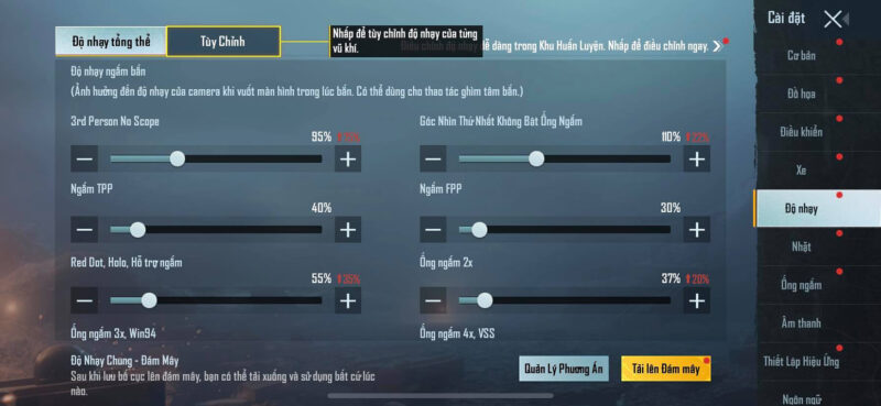 Cách setting tăng độ nhạy Pubg Mobile Cách setting tăng độ nhạy Pubg Mobile