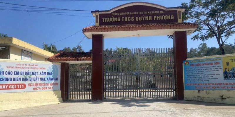 Trường THCS Quỳnh Phương nơi các em liên quan đang theo học