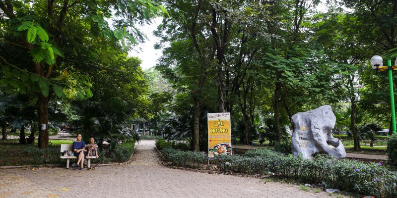 Vườn hoa Trần Quang Diệu - nơi xảy ra vụ án
