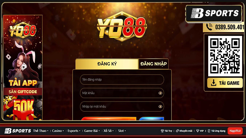 Đăng ký tài khoản Yo88 tài xỉu cực nhanh