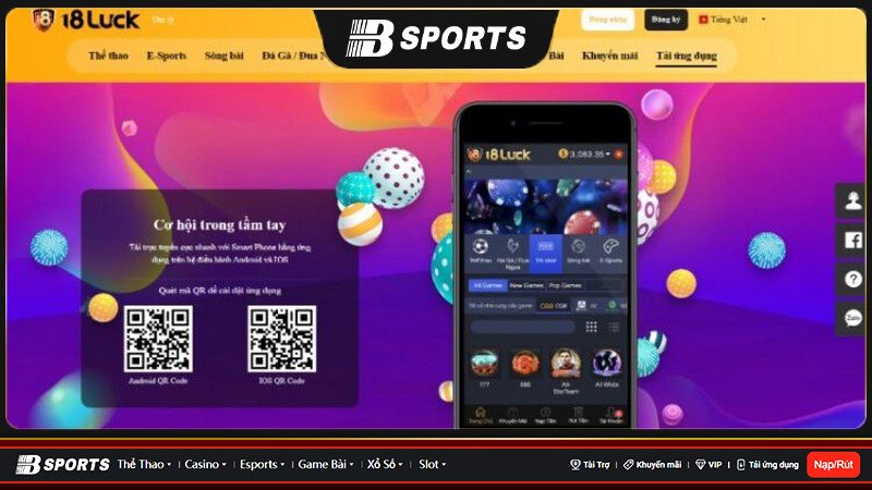 Tham gia cá cược tại 18luck siêu nhanh