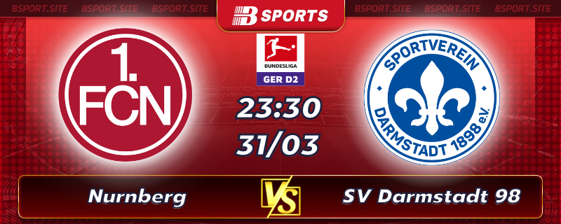 Soi kèo tỷ số Nurnberg vs SV Darmstadt 98 vào lúc 23h30 ngày 31/03/2023 Soi kèo tỷ số Nurnberg vs SV Darmstadt 98 vào lúc 23h30 ngày 31/03/2023