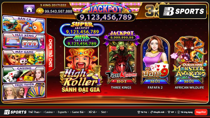 Các trò chơi hấp dẫn nhất chỉ có tại 3king game