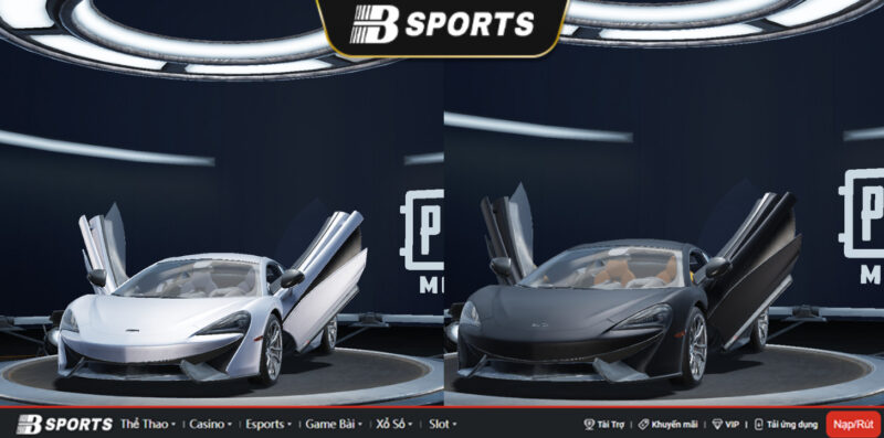 Siêu xe McLaren x PUBG với trang phục trắng và đen Siêu xe McLaren x PUBG với trang phục trắng