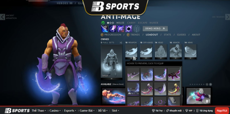 Giá của mỗi Skin Dota 2 sẽ giao động từ vài đô đến vài trăm đô