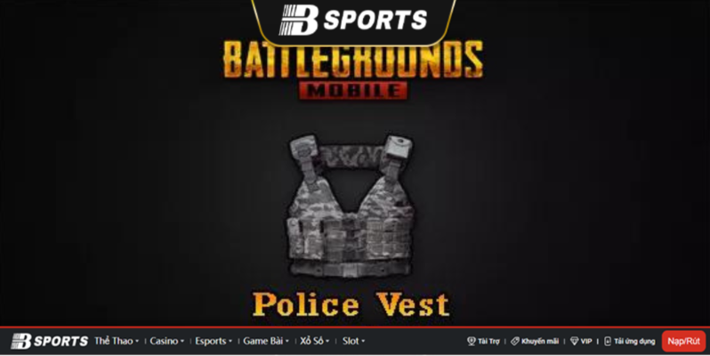 Áo giáp PUBG phiên bản cảnh sát (Level 1) Áo giáp PUBG phiên bản cảnh sát (Level 1)