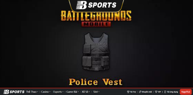 Áo giáp PUBG phiên bản cảnh sát (Level 2) Áo giáp PUBG phiên bản cảnh sát (Level 2)