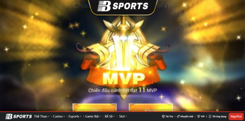 MVP là danh hiệu dành cho người chơi xuất sắc nhất trận đấu MVP là danh hiệu dành cho người chơi xuất sắc nhất trận đấu