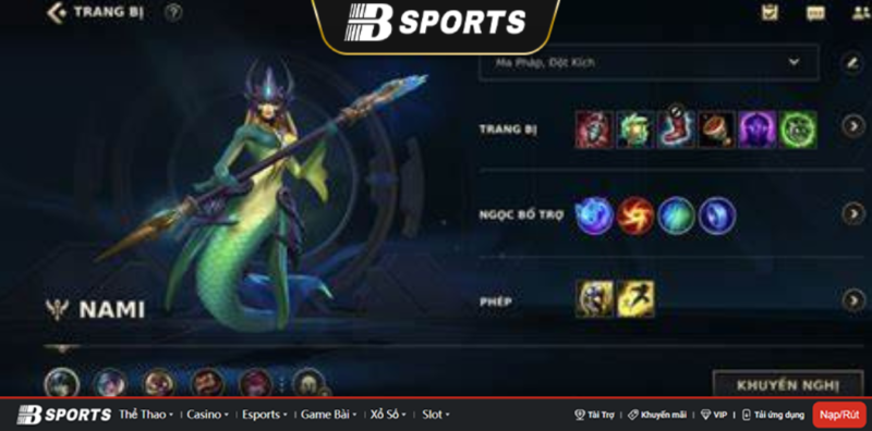 Nami có khả năng buff máu rất mạnh trong LOL Nami có khả năng buff máu rất mạnh trong LOL