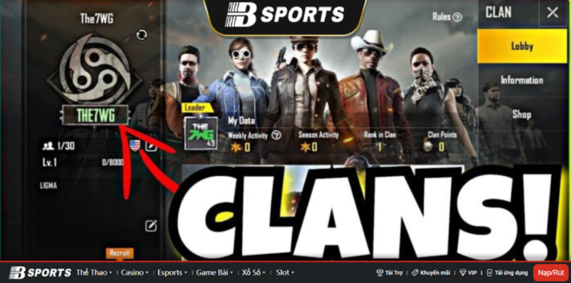 Tính năng đặt tên của Clan trong PUBG Tính năng đặt tên của Clan trong PUBG