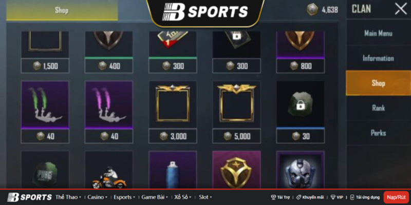 Cửa hàng riêng của các Clan trong PUBG Mobile Cửa hàng riêng của các Clan trong PUBG Mobile