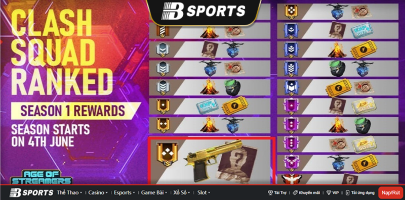 Có rất nhiều phần thưởng hấp dẫn khi đạt Logo rank Free Fire cao Có rất nhiều phần thưởng hấp dẫn khi đạt Logo rank Free Fire cao