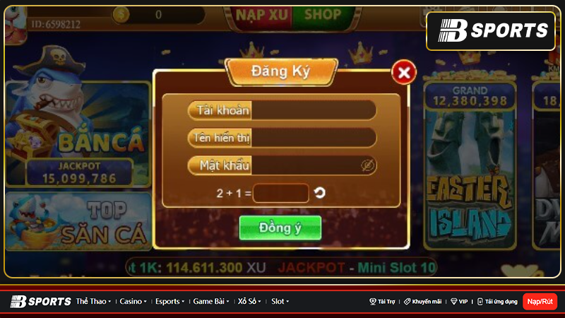 Đăng ký đơn giản nhanh chóng