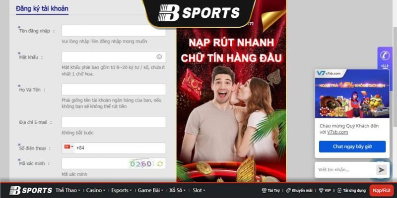 Hướng dẫn tạo tài khoản Betv7 mới trong 3 phút Hướng dẫn tạo tài khoản Betv7 mới trong 3 phút