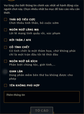 Hãy tố cáo những người chơi có hành vi smurf Hãy tố cáo những người chơi có hành vi smurf