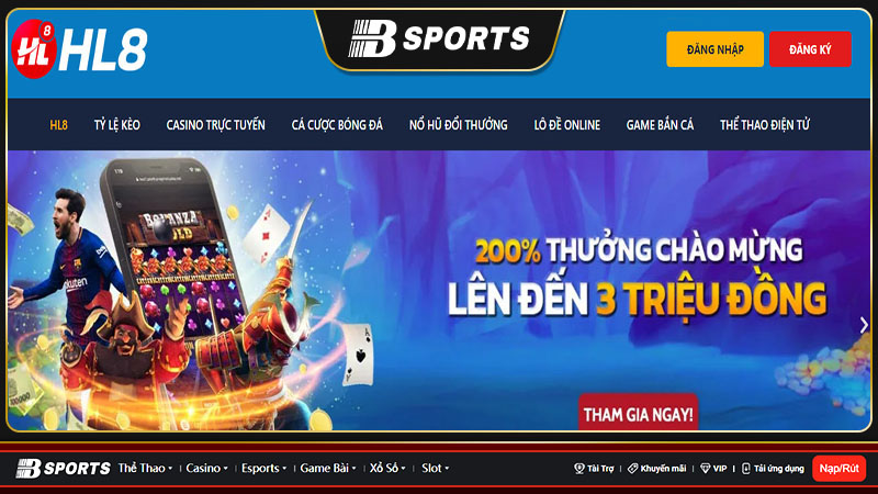 HL8 - Thiên đường giải trí cá cược hàng đầu châu Á