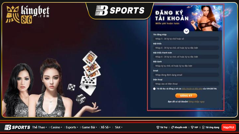 Cách đăng ký tài khoản Kingbet86 đơn giản và nhanh nhất