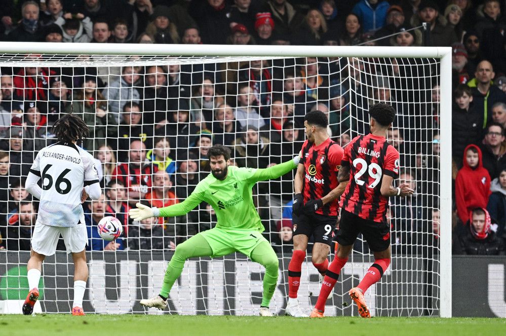 Liverpool bất ngờ thua Bournemouth ở vòng 27 Premier League