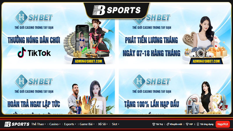Khuyến mãi từ nhà cái Shbet siêu hấp dẫn Khuyến mãi từ nhà cái Shbet siêu hấp dẫn