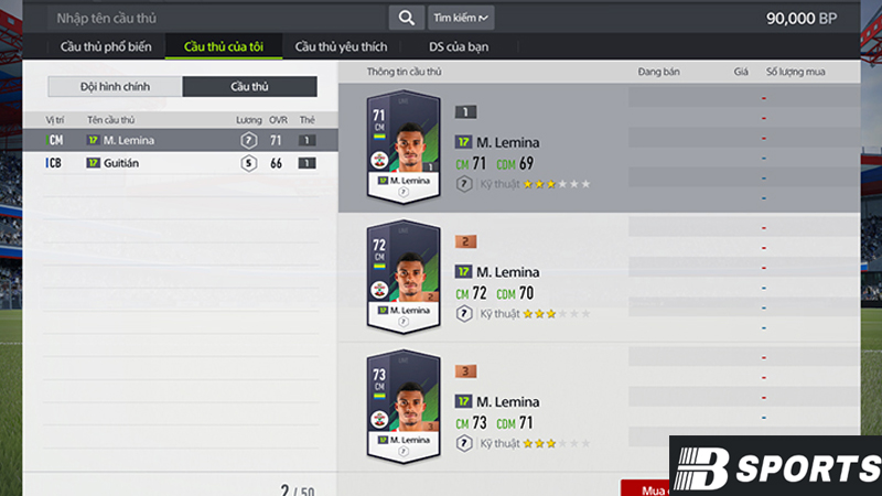 Cách mua cầu thủ trong FIFA Online 4 qua giao dịch trực tiếp Cách mua cầu thủ trong FIFA Online 4 qua giao dịch trực tiếp